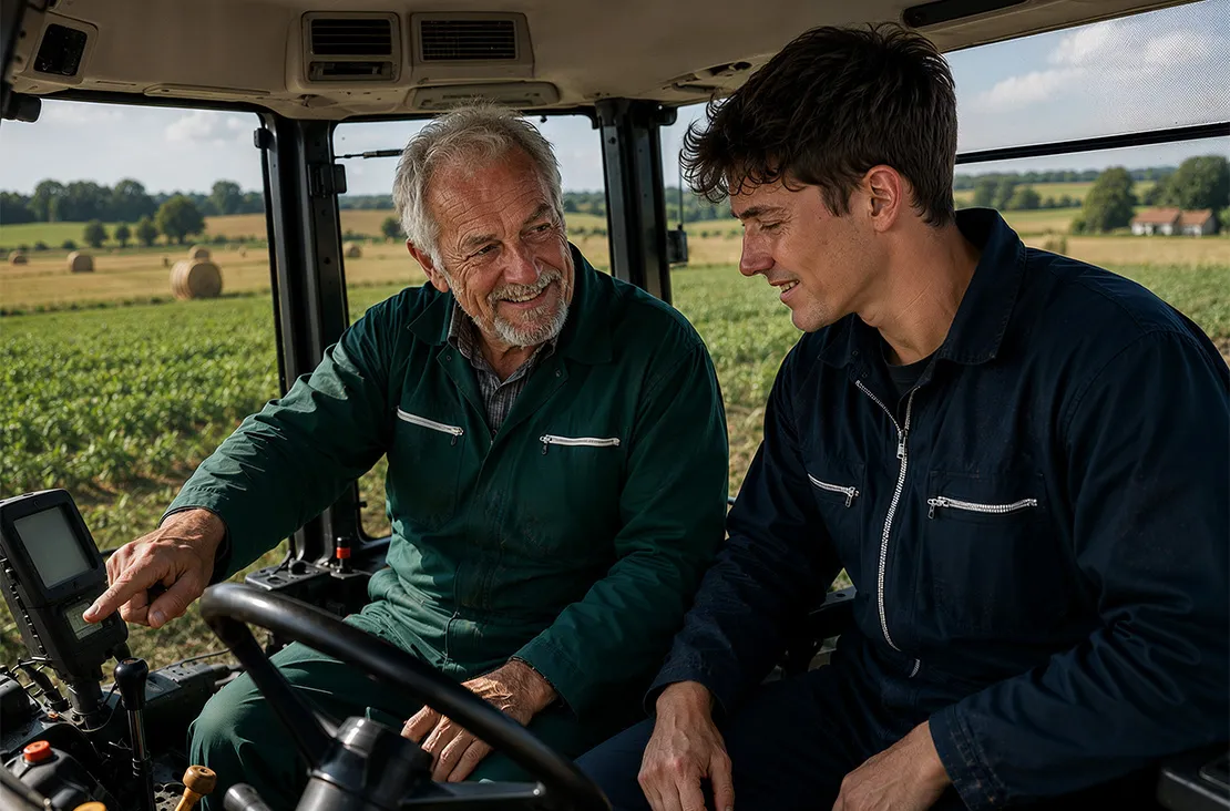 transmission entre deux générations d'agriculteurs